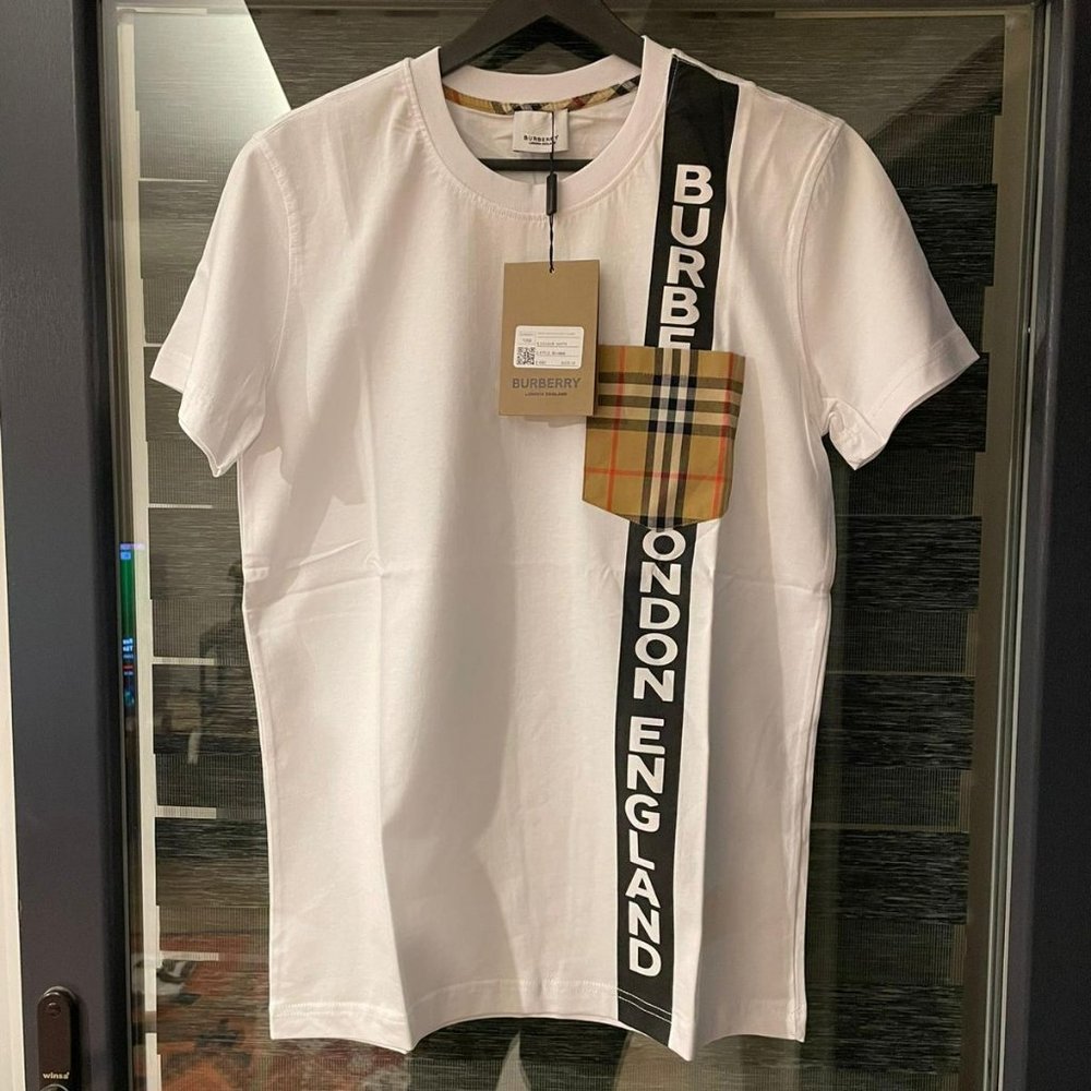 Burberry men white t-shirt